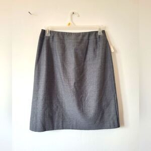 NEW Harve Benard Wool Blend Plaid Skirt Gray Office Academia Preppy Old Money 12